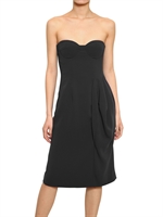 JIL SANDER - SLEEVELESS TECHNO DOUBLE CREPE DRESS - BLACK