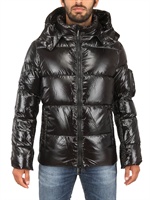 TATRAS - PIUMINO IN NYLON CON CAPPUCCIO - NERO