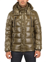 TATRAS - PIUMINO IN NYLON CON CAPPUCCIO - KHAKI