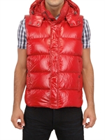 TATRAS - PIUMINO SMANICATO IN NYLON CON CAPPUCCIO - ROSSO