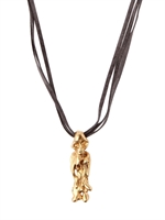 ALESSANDRA DI TOMMASO - BAROQUE SKULL NECKLACE - GOLD/PINK