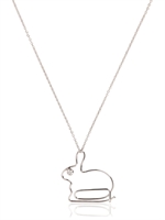 HILLIER - PAPERCLIP HASENKETTE - WEISS GOLD