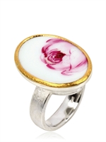 MATERIA PRIMA - PINK ROSE RING - SILVER/PINK
