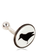 MATERIA PRIMA - CROWN CUFFLINKS - SILVER/WHITE