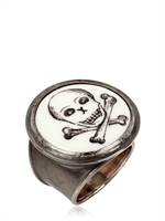 MATERIA PRIMA - SKULL & BONES RING - SILVER/GOLD