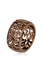 MARCO TA MOKO - ANELLO CON DIAMANTE CHAMPAGNE - BRONZO
