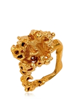 IMOGEN BELFIELD - SQUARE FILIGREE RING - GOLD