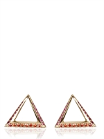 HANNAH MARTIN - SHAMAN'S LARGE TRIANGLE EARRINGS - ROSE GOLD
