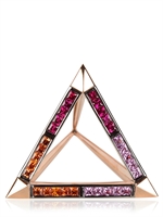 HANNAH MARTIN - EUPHORIA OF LIGHTS TRIANGEL-RING - ROSA/GOLD