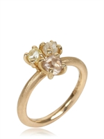 ROUGHDIAMONDS.DK - DIAMANT BLUMEN RING - GOLD/DIAMONDS