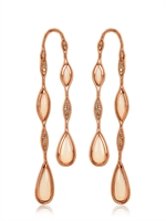 FERNANDO JORGE - FLUID DIAMOND DOUBLE EARRINGS - ROSE GOLD