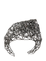 LOTOCOHO - 3D VORONOI ARMBAND - OXIDIERTES SILB