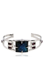 ZARA SIMON - LABRADORITE PSYCHODELIC ARMBAND - SILBER/BLAU