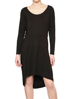 X-CONCEPT - STRETCH LYCRA DRESS - BLACK