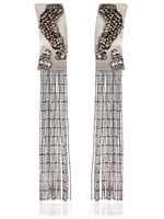 LUCIA ODESCALCHI - TACTILE PIXEL FRINGE EARRINGS - SILVER