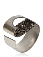 LUCIA ODESCALCHI - TACTILE PIXEL LOCH ARMBAND - SILBER