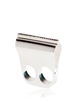 DILETTA GIOACCHINI - SILVER RING WITH BLACK DIAMONDS - SILVER