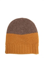 LES HOMMES - CAPPELLO BICOLORE - SENAPE/MARRONE
