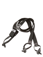 10A - LEDER UND BAUMWOLL HOSENTRÄGER - SCHWARZ