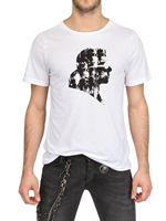 KARL - JERSEY KARL PRINT T-SHIRT - WHITE/BLACK