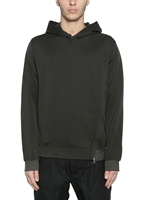 STONE ISLAND SHADOW PROJECT - TECHNO NYLON BAUMWOLL FLEECE SWEATSHIRT - MILITÄRGRÜN