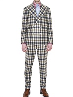 MANUEL VANNI - ABITO DOPPIOPETTO IN LANA CHECK - MULTICOLORE