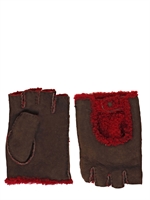 MANUEL VANNI - FINGERLOSE SCHAFFELL HANDSCHUHE - BRAUN