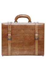 MANUEL VANNI - BORSA VENTIQUATTRORE IN LEGNO E PELLE - MARRONE