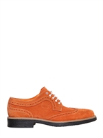 SNOBS - SCARPE BROGUE STRINGATE IN CAMOSCIO - ARANCIONE