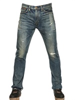 EDWIN - JEANS SLIM FIT DESTROYED SELVAGE 18CM - DENIM WASHED
