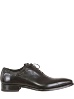 HARRIS - REVERSE STITCHED LEATHER LACE-UP SHOES - BLACK