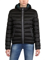 COLMAR ORIGINALS - PIUMINO IN NYLON SATINATO CON CAPPUCCIO - NERO