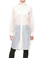CONNY GROENEWEGEN - LONG ORGANZA SHIRT - WHITE