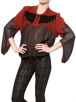 CONNY GROENEWEGEN - SILK & WOOL SWEATER - RED/GREY