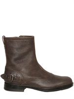 HOGAN REBEL - 25MM MOTORCYCLE BOOTS - KHAKI