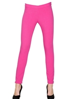 ARMANI JEANS - TWILL STRETCH CROPPED TROUSERS - PINK
