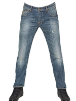 ARMANI JEANS - 18CM VINTAGE STRETCH DENIM JEANS - BLUE