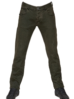 ARMANI JEANS - 18CM BULL STRETCH DYED JEANS - MILITARY GREEN