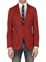 ERNESTO - GIACCA IN GABARDINA DI LANA REGIMENTAL - ROSSO