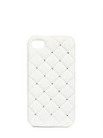 2ME - COVER PER I-PHONE IN PELLE E CRISTALLI SWAROVSKI - BIANCO