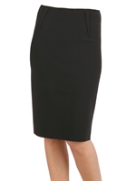 LANVIN - GONNA IN CREPE DI LANA STRETCH - NERO