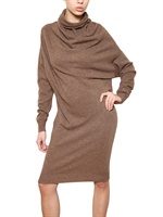 LANVIN - ABITO DRAPPEGGIATO IN CASHMERE - BEIGE