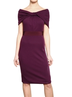 GIAMBATTISTA VALLI - HEAVY WOOL JERSEY DRESS - PURPLE