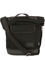 EASTPAK BY KRIS VAN ASSCHE - COTTON CANVAS SHOULDER BAG - BLACK