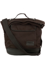 EASTPAK BY KRIS VAN ASSCHE - COTTON CANVAS SHOULDER BAG - BROWN