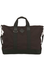 EASTPAK BY KRIS VAN ASSCHE - COTTON CANVAS SHOULDER BAG - BROWN