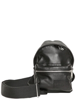 EASTPAK BY KRIS VAN ASSCHE - LEATHER SHOULDER BAG - BLACK