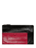 MARC JACOBS - PORTAFOGLIO BICOLORE IN PELLE - NERO/ROSSO
