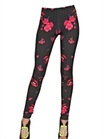 MANISH ARORA - PRINTED LYCRA LEGGINGS - BLACK