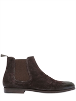 ALBERTO FASCIANI - SHINY TOE SUEDE BOOTS - BURGUNDY